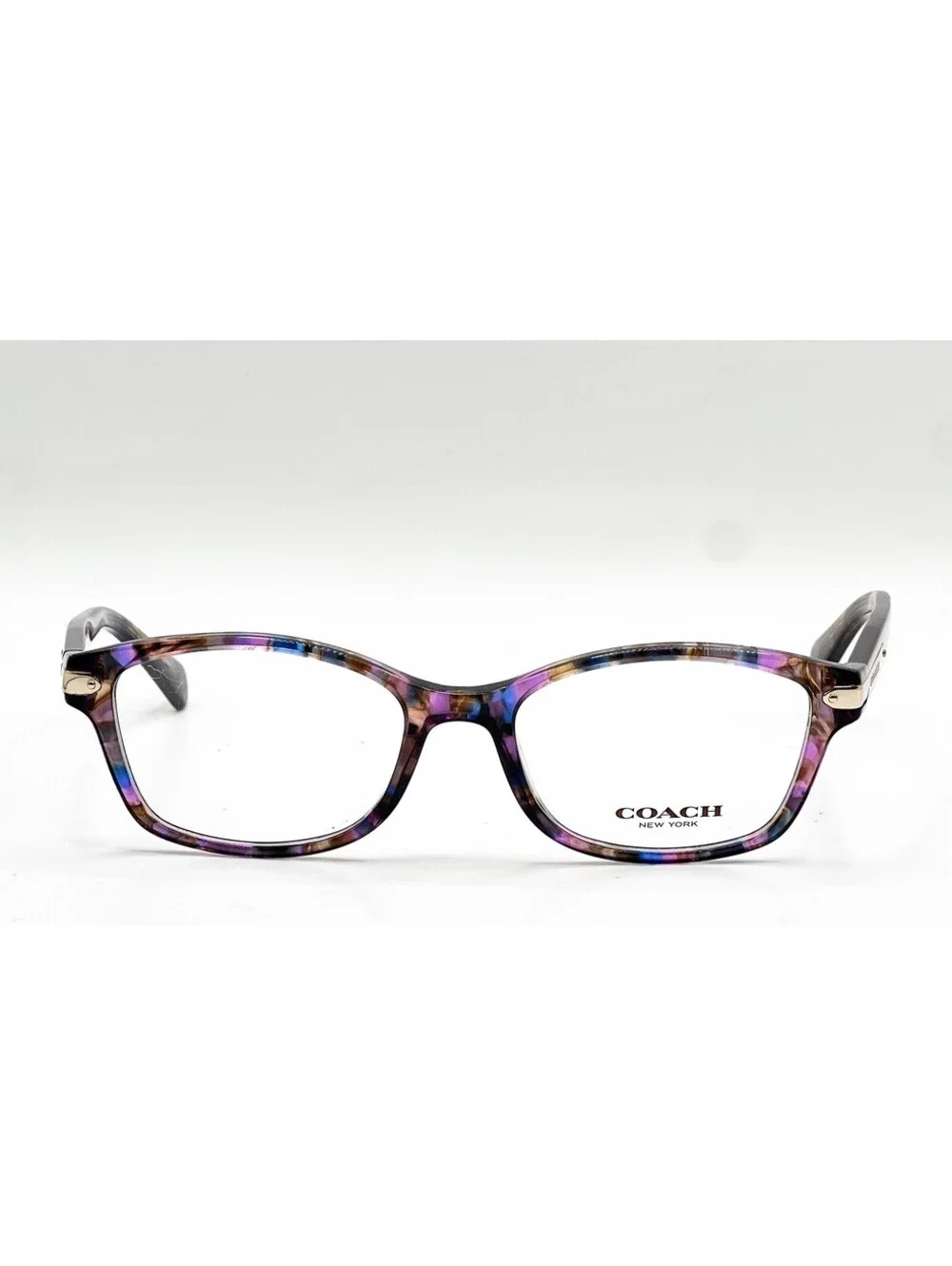 Coach HC 6065 5288 Confetti Purple Tortoise Full Rim Eyeglass Frames 51-17-135
